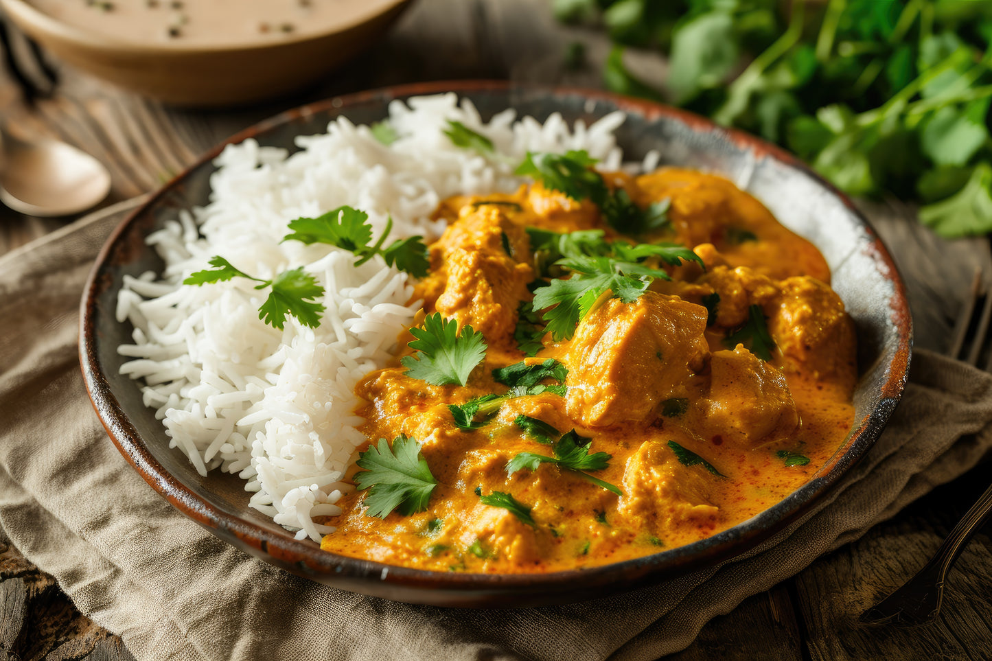 Chicken Korma with rice