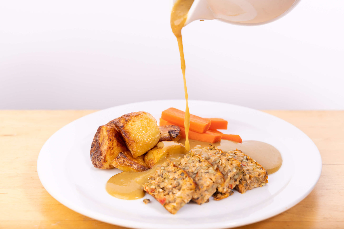 Lentil and Oat Roast Dinner