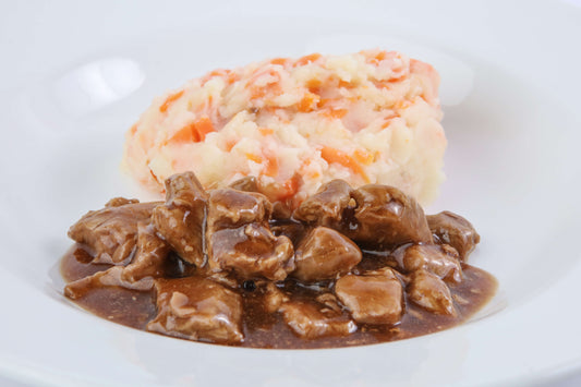 Braised Beef  with Carrot & Swede Hash