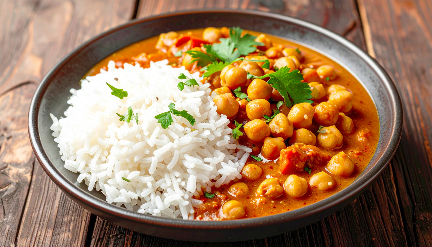 Mild Chickpea and lentil curry