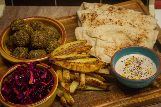 Homemade Falafel with flatbreads
