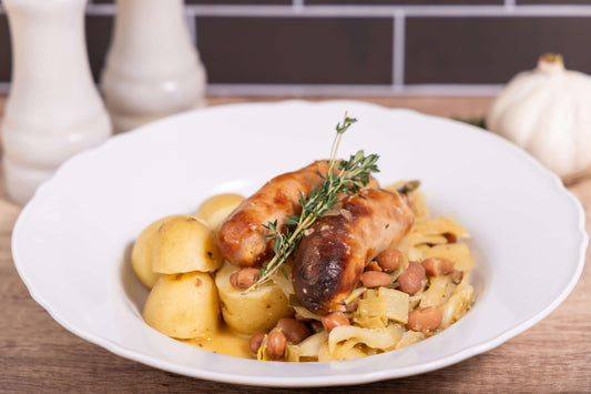Pork Sausage & White Wine Bean Stew