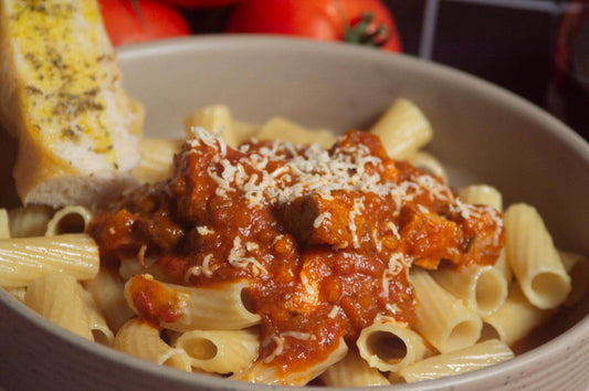 Slow Braised Pork Ragu with Rigatoni
