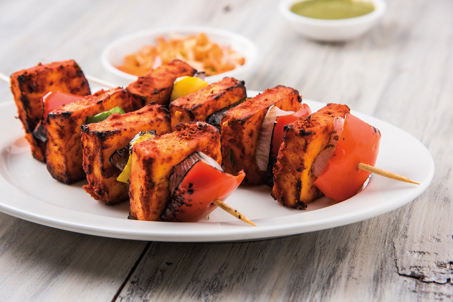 Thai Paneer Kebabs with Mushroom Pilau